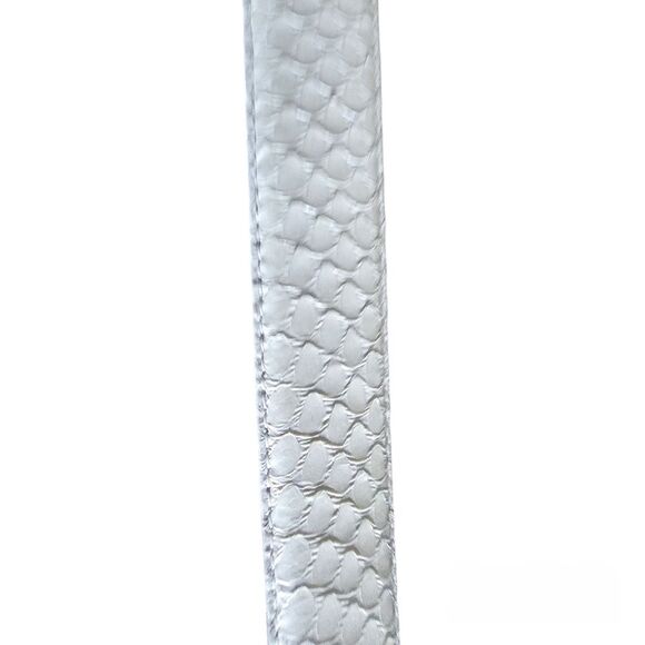 Liz Claiborne Genuine Snakeskin Belt Gold Wing Buckle Vintage 80s Glam Sz M Rare main image 9